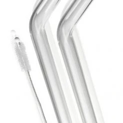 GEFU Glastrinkhalm Future Gebogen, 4er Set