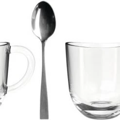 Leonardo 2 Latte Macchiato Tassen NAPOLI 280 Ml + 2 Löffel