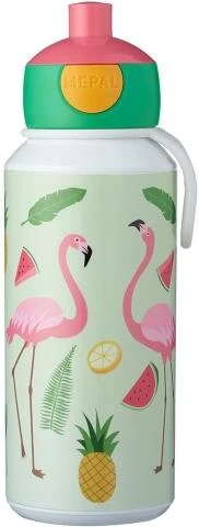 Mepal Trinkflasche Pop-up Campus 400 Ml - Tropical Flamingo