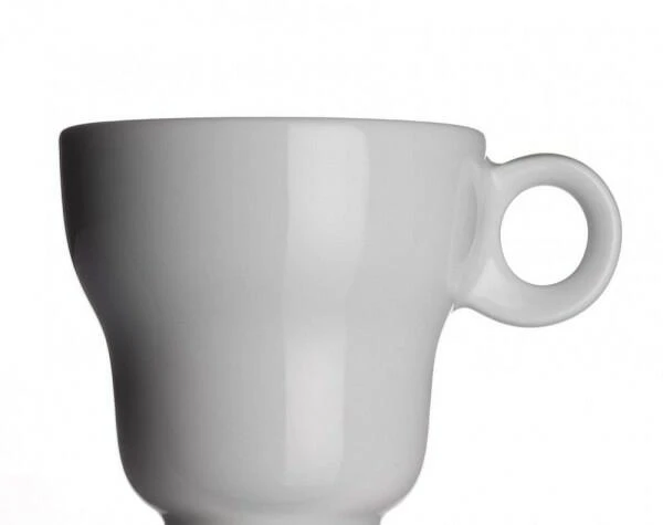 Modern Classic Cappuccinotasse Von Porzellanfabrik Walküre, Weiß