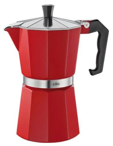 Cilio Espressokocher Aluminium Classico In Rot
