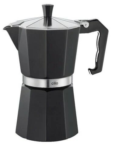Cilio Espressokocher Aluminium Classico In Schwarz