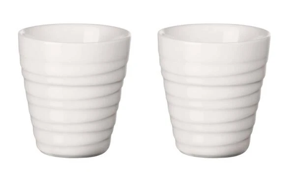 ASA Thermobecher Espresso 2er Set Thermo Twisted, Weiß