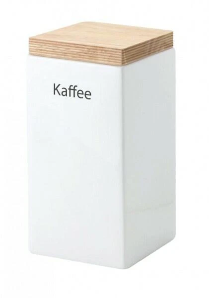 Continenta Vorratsdose Quadratisch Aus Keramik Mit Holzdeckel 10 Cm/ 10 Cm/ 12,5 Cm, 800 Ml – Bild 3