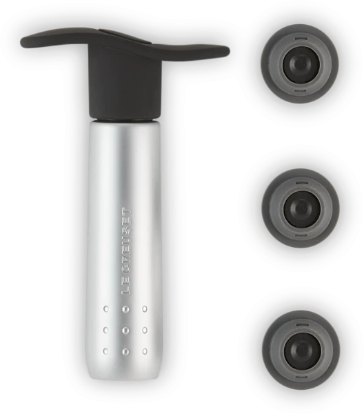 Le Creuset Screwpull Weinpumpe WA-137 Mit Softgriff In Metall