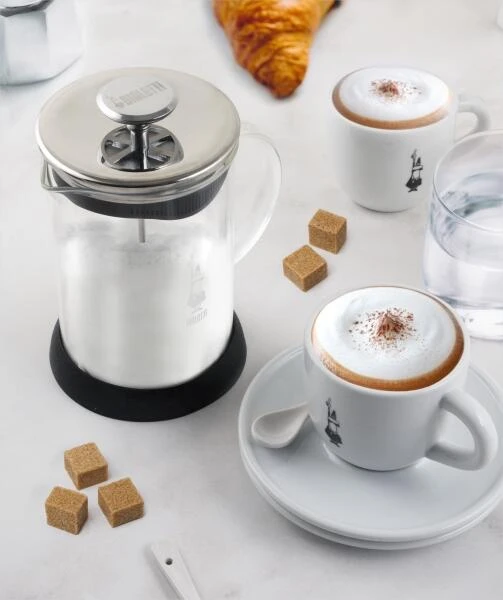 Bialetti Manueller Milchaufschäumer Cappuccinatore Aus Glas – Bild 2