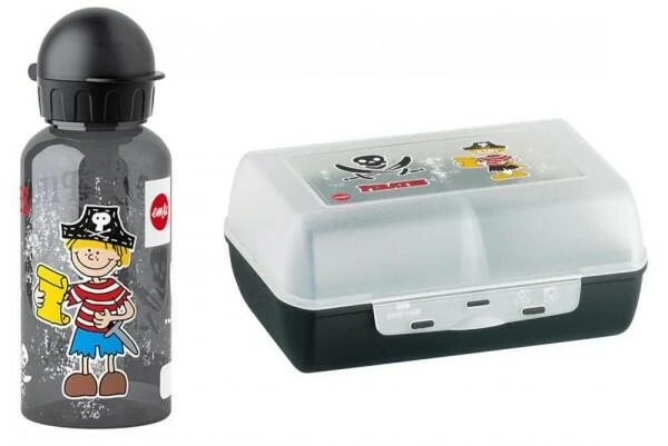 Emsa Kids Trinkflasche Und Brotdose Pirat, 2-teilig