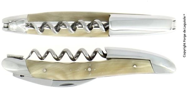 Forge De Laguiole Sommeliermesser In Marmorierter Hornspitze Helles Horn