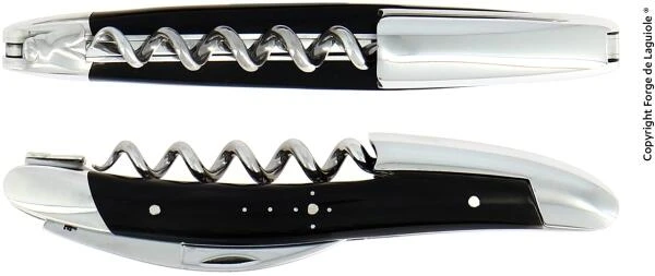 Forge De Laguiole Sommeliermesser In Marmorierter Hornspitze Dunkles/schwarzes Horn – Bild 2